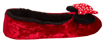 Minnie Mouse Slippers For Women Girls Teens Disney Slip On Ballet Slipper Socks