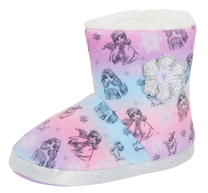 Girls Disney Frozen Slipper Boots Elsa Anna Slippers Warm Fleece Booties Gift