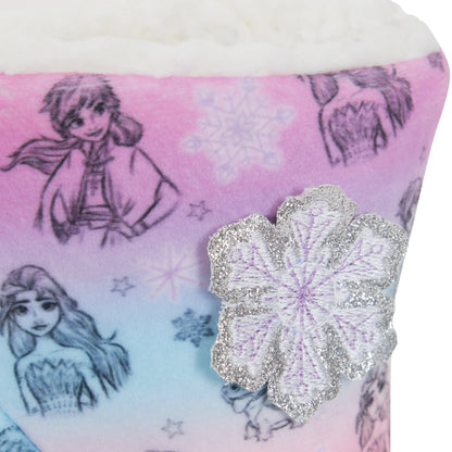 Girls Disney Frozen Slipper Boots Elsa Anna Slippers Warm Fleece Booties Gift