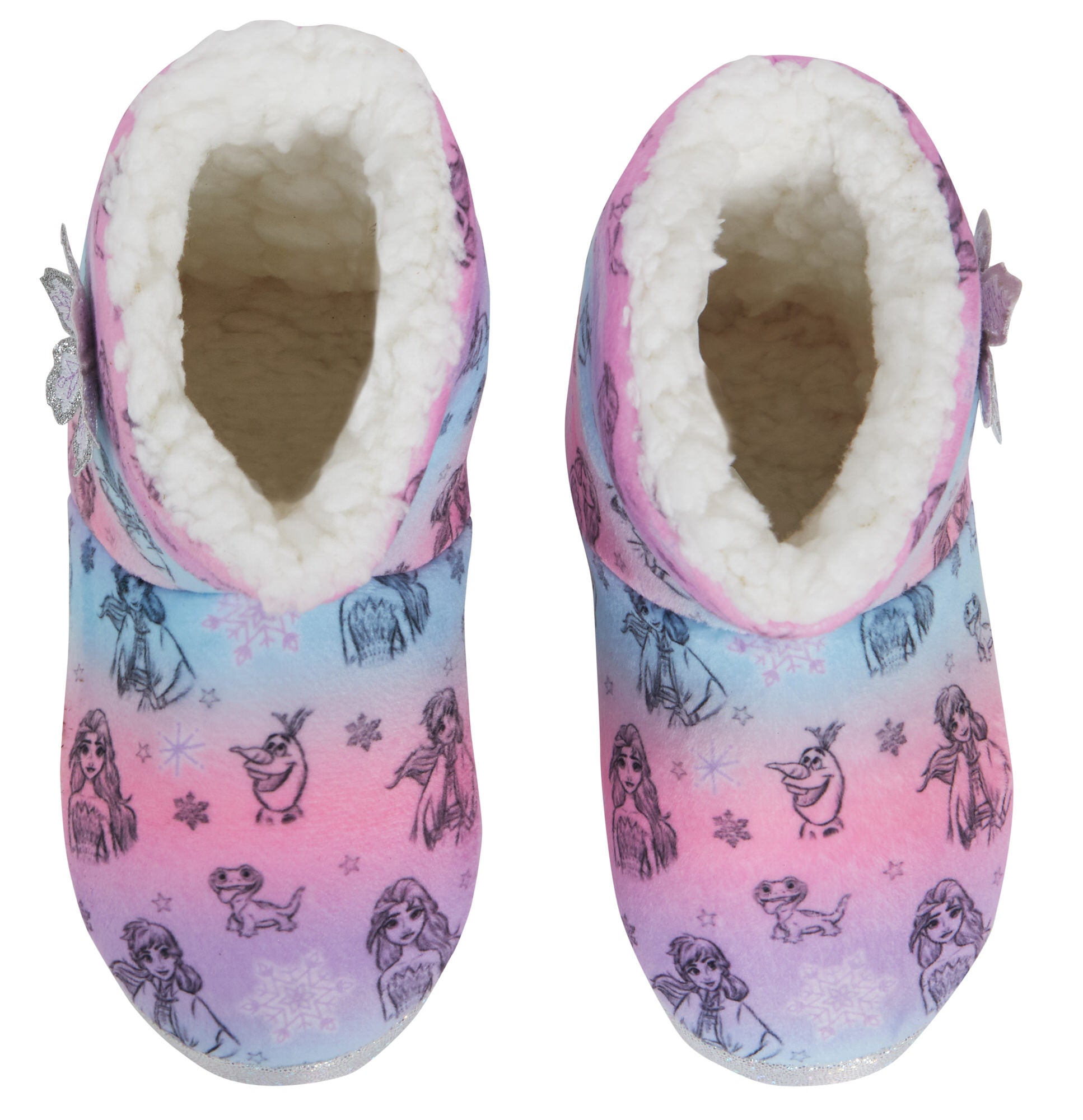 Girls Disney Frozen Slipper Boots Elsa Anna Slippers Warm Fleece Booties Gift