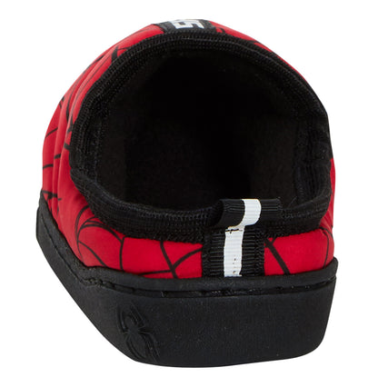 Boys Spider-Man Slippers Kids Marvel Quilted Fleece Lined Slip On House Shoes