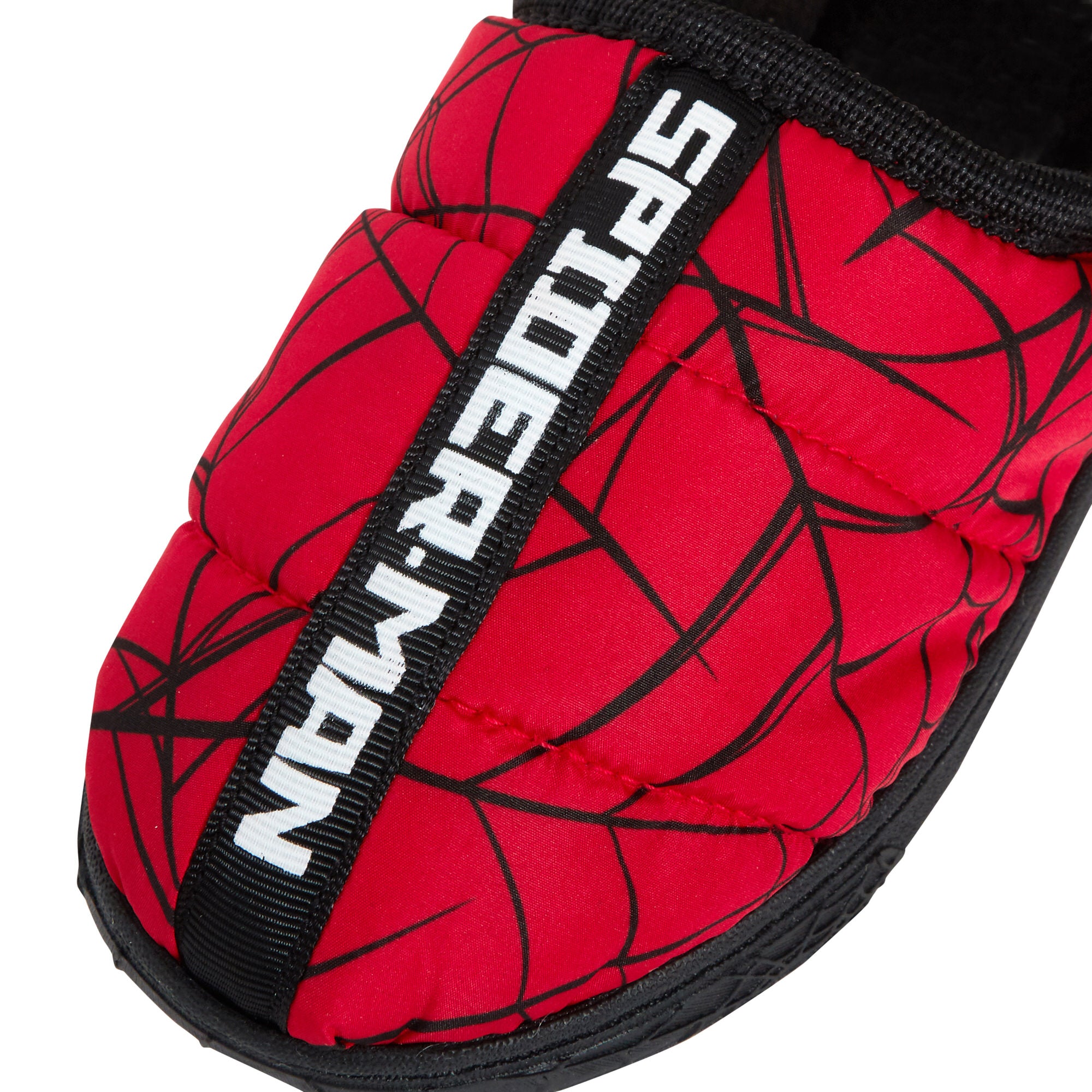 Boys Spider-Man Slippers Kids Marvel Quilted Fleece Lined Slip On House Shoes