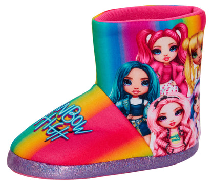 Girls Rainbow High Slipper Boots For Kids Slippers Fleece Booties House Shoes
