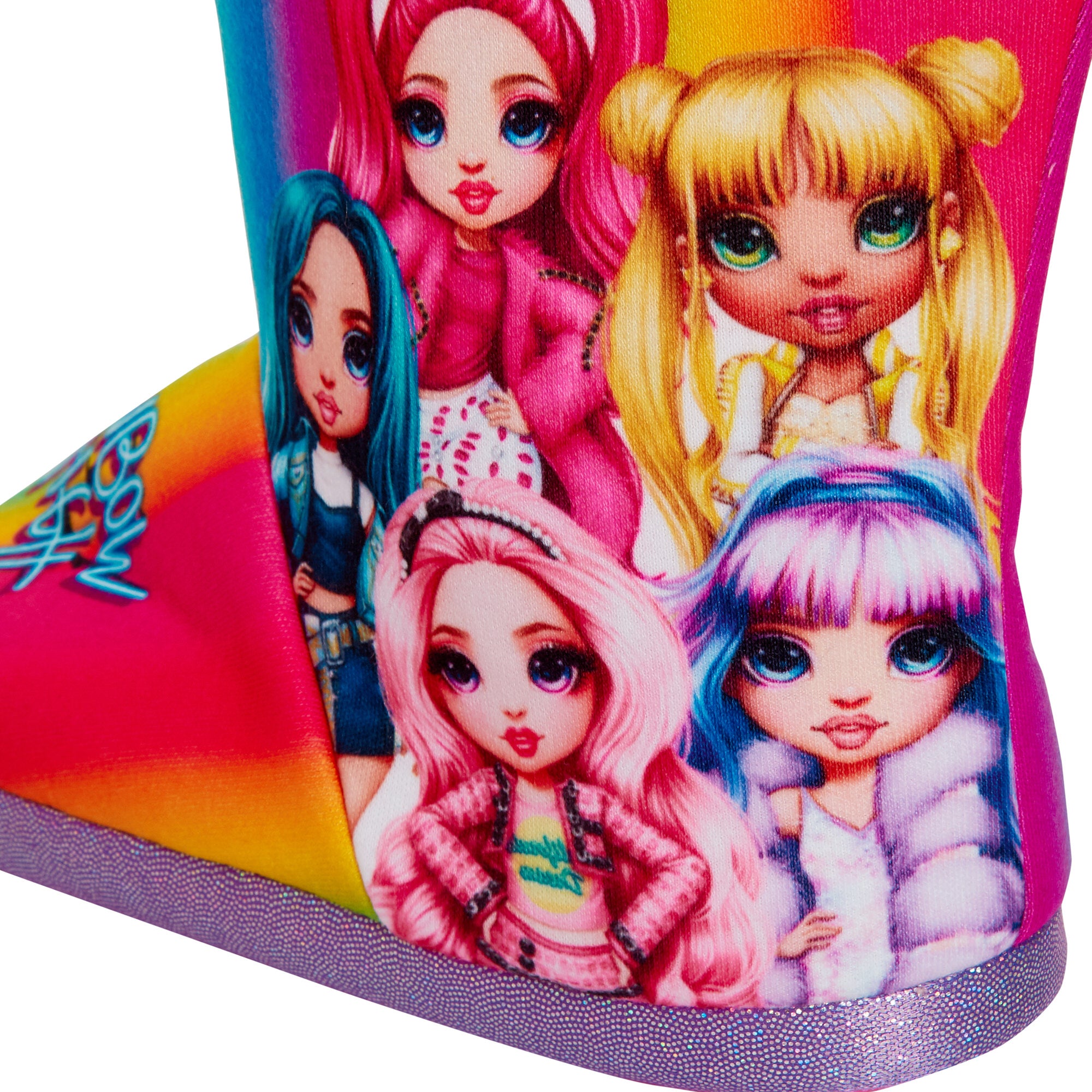 Girls Rainbow High Slipper Boots For Kids Slippers Fleece Booties House Shoes