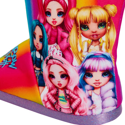 Girls Rainbow High Slipper Boots For Kids Slippers Fleece Booties House Shoes