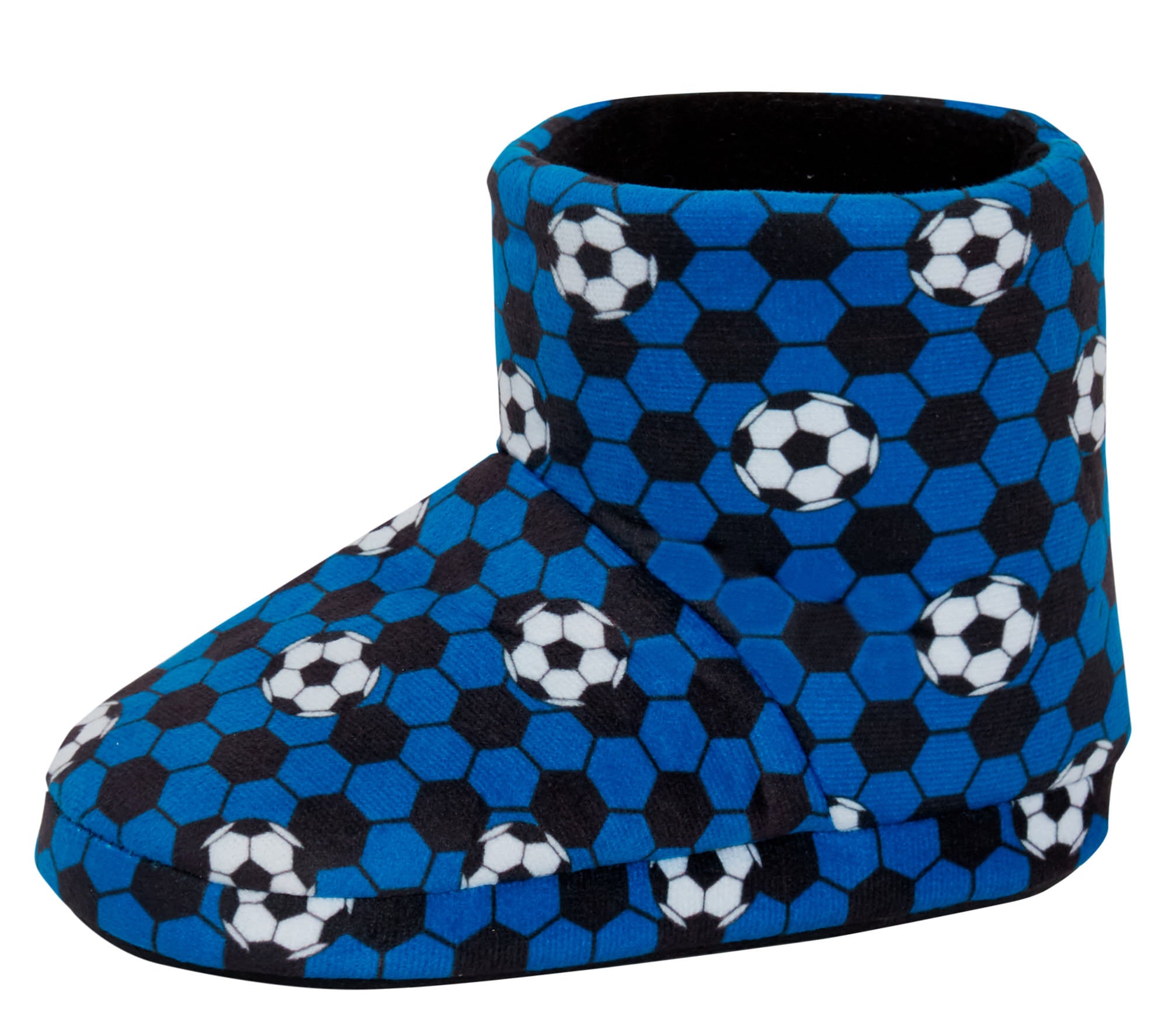 Kids Football Slipper Boots Boys Girls Fleece Lined Slippers House Shoe Booties