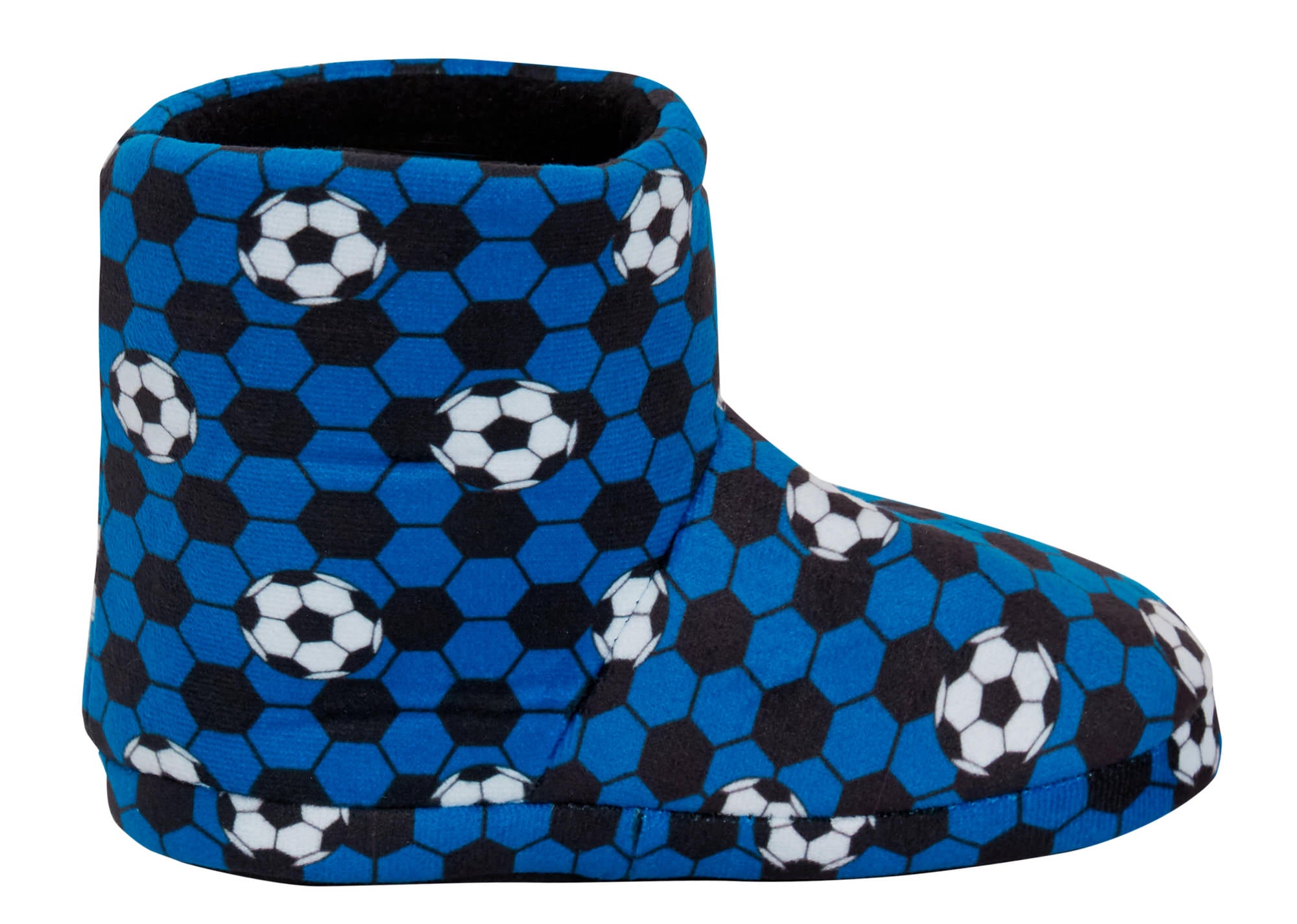 Kids Football Slipper Boots Boys Girls Fleece Lined Slippers House Shoe Booties