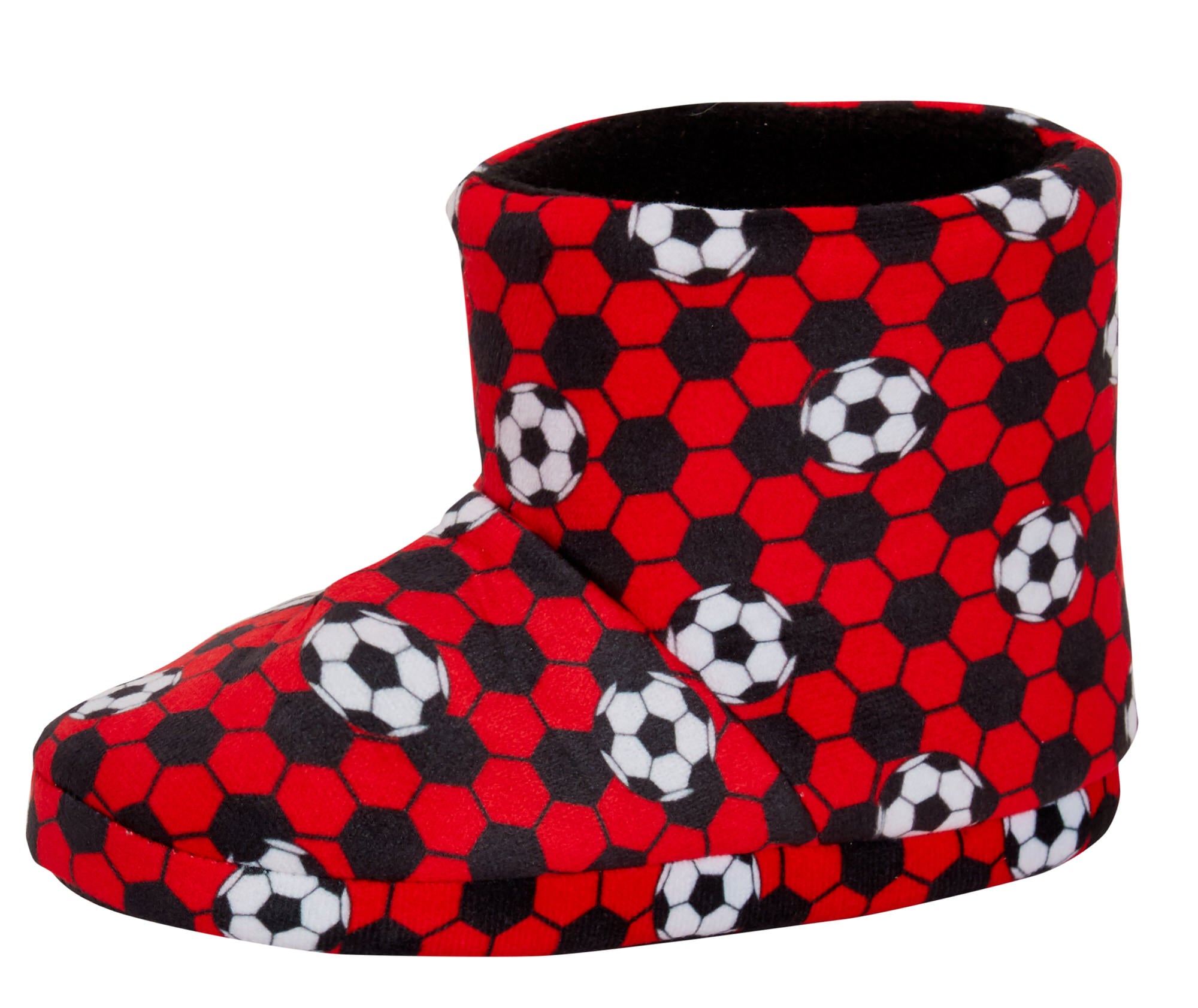 Kids Football Slipper Boots Boys Girls Fleece Lined Slippers House Shoe Booties