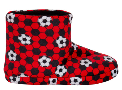 Kids Football Slipper Boots Boys Girls Fleece Lined Slippers House Shoe Booties