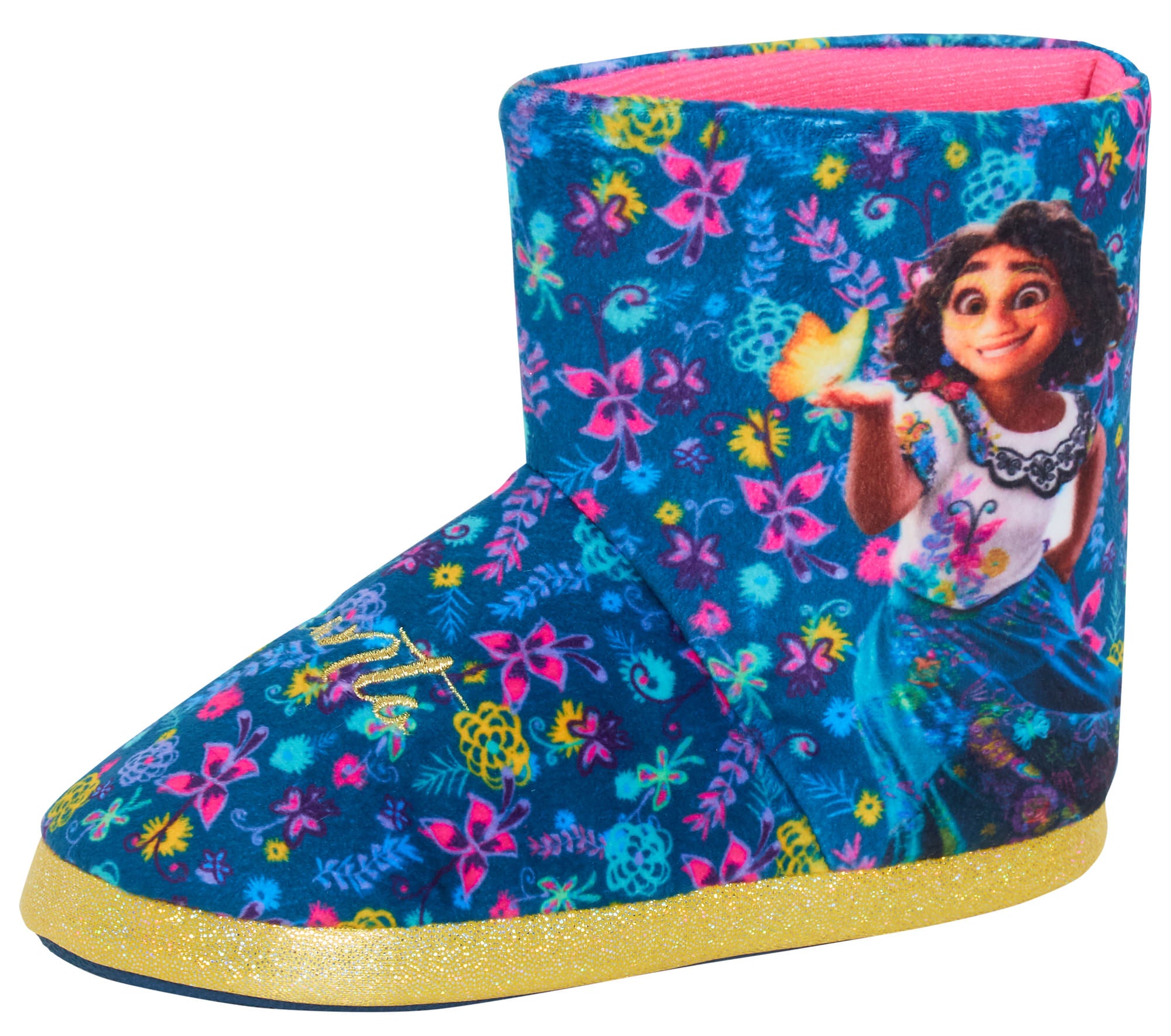 Girls Disney Encanto Slipper Boots Mirabel Slippers Madrigal Warm Fleece Booties