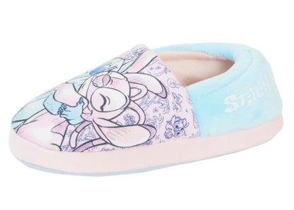 Girls Disney Stitch Slippers For Kids Stitch & Angel Slip On House Shoes Mules