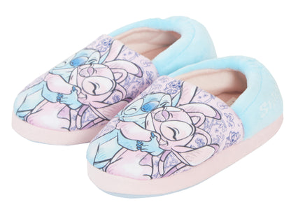 Girls Disney Stitch Slippers For Kids Stitch & Angel Slip On House Shoes Mules