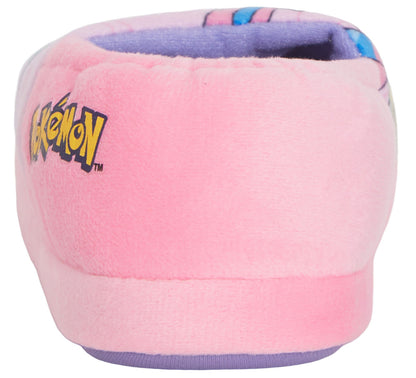 Girls Pokemon Slippers For Kids Pikachu Eevee Slip On House Shoes Fleece Mules