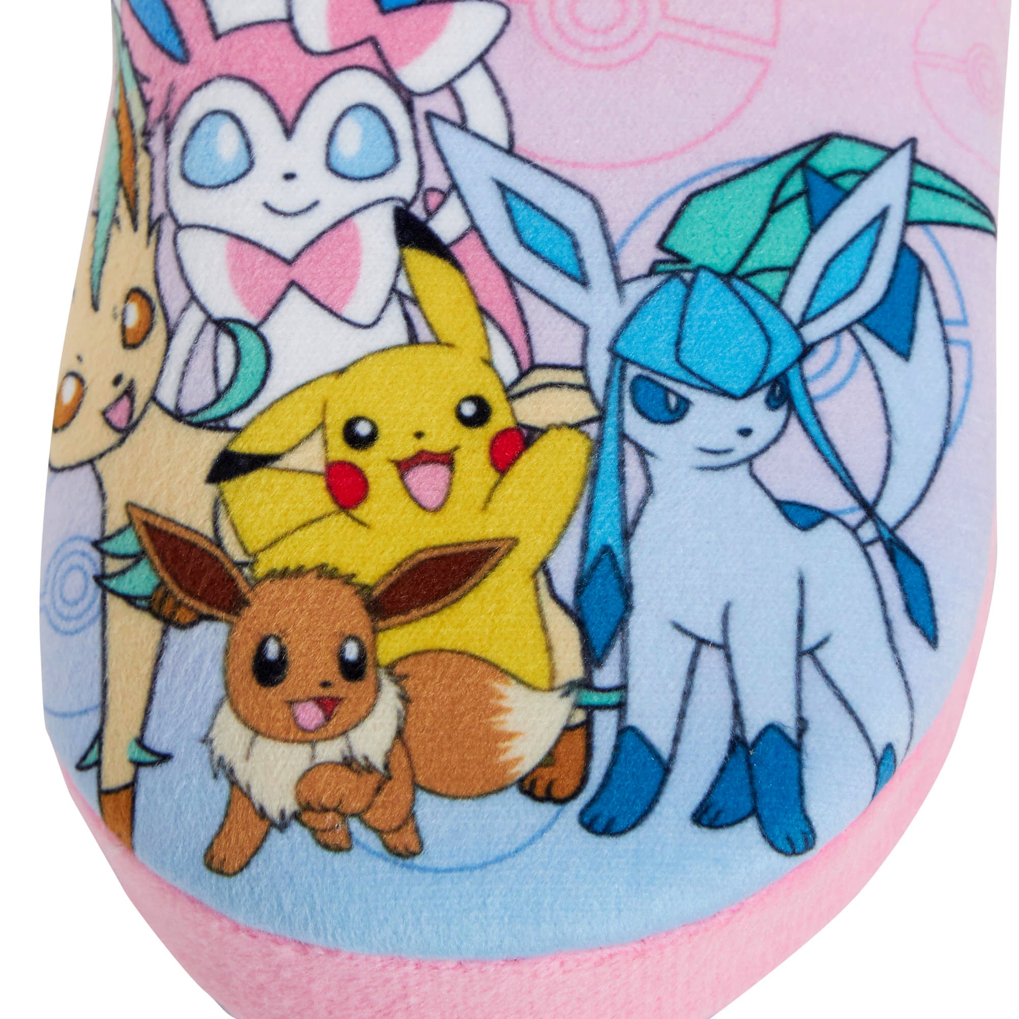 Girls Pokemon Slippers For Kids Pikachu Eevee Slip On House Shoes Fleece Mules
