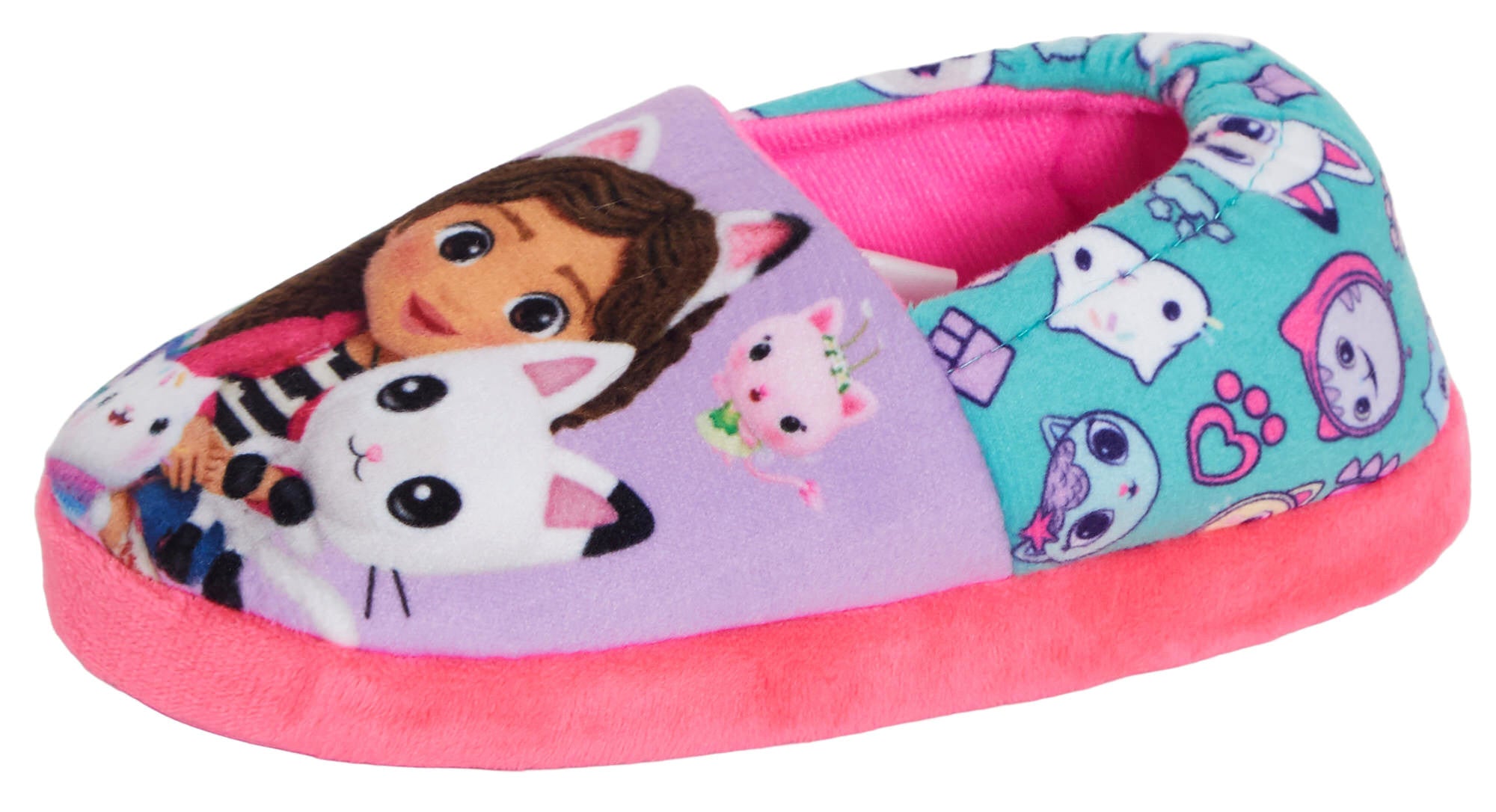 Girls Gabby's Dollhouse Slippers Kids Gabbys Pandy Paws Slip On Mules House Shoes