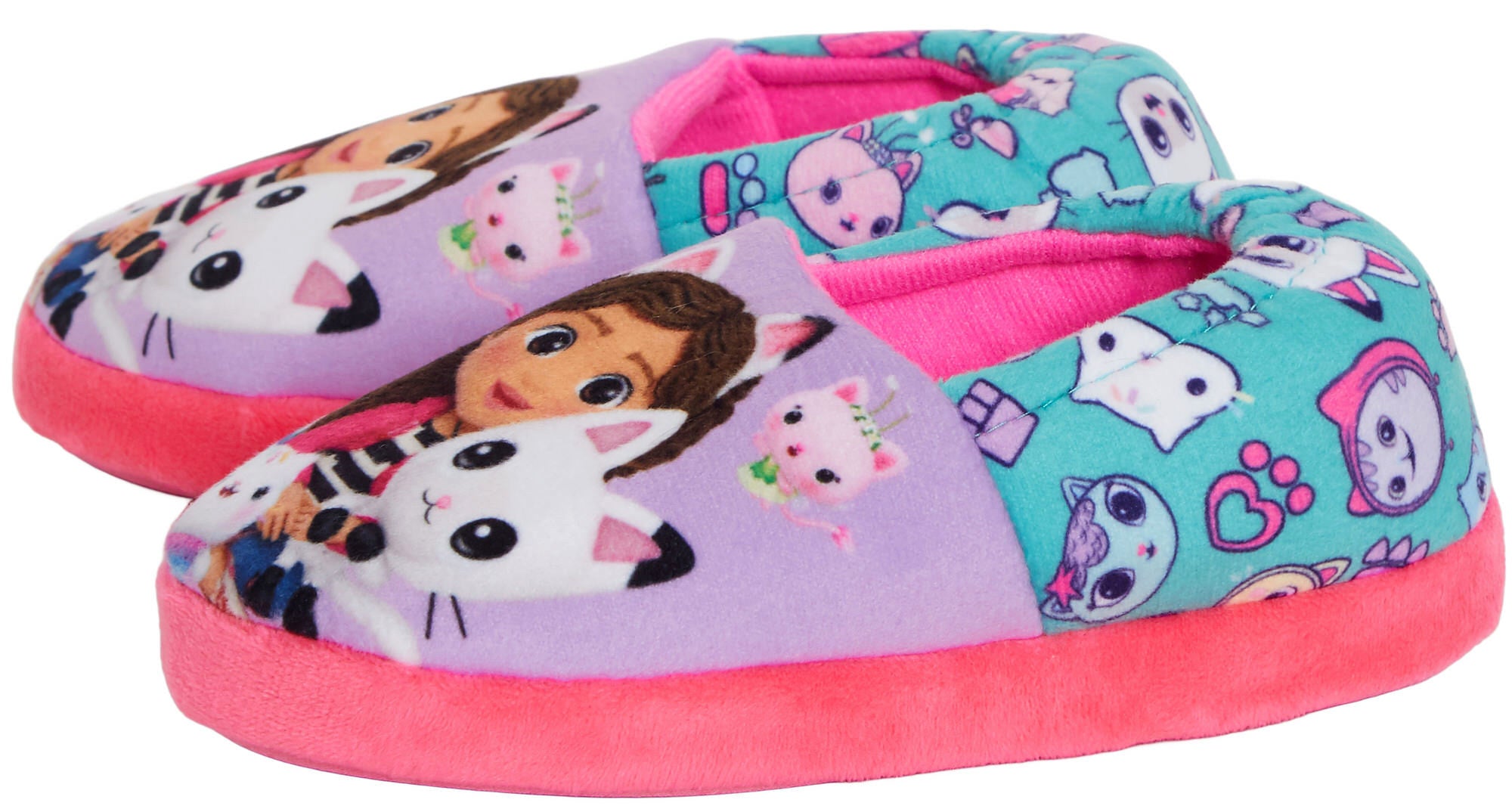 Girls Gabby's Dollhouse Slippers Kids Gabbys Pandy Paws Slip On Mules House Shoes