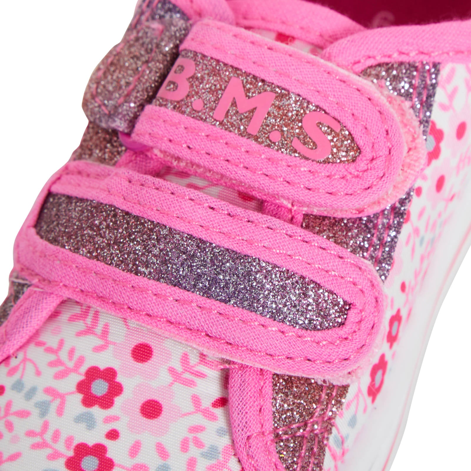 Girls Glitter Butterfly Canvas Pumps Kids Easy Touch Fasten Plimsolls Trainers