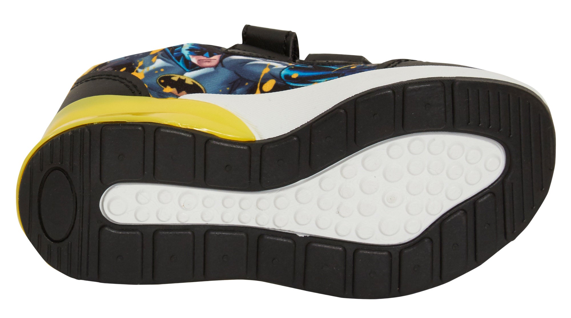 Batman Light Up Boys Trainers with Flashing Lights Kids DC Comics Skate Shoes