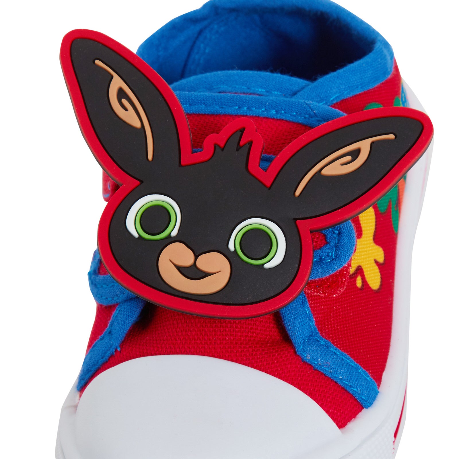 Bing Bunny Canvas Pumps Kids Character 3D Badge Easy Fasten Trainers Plimsolls