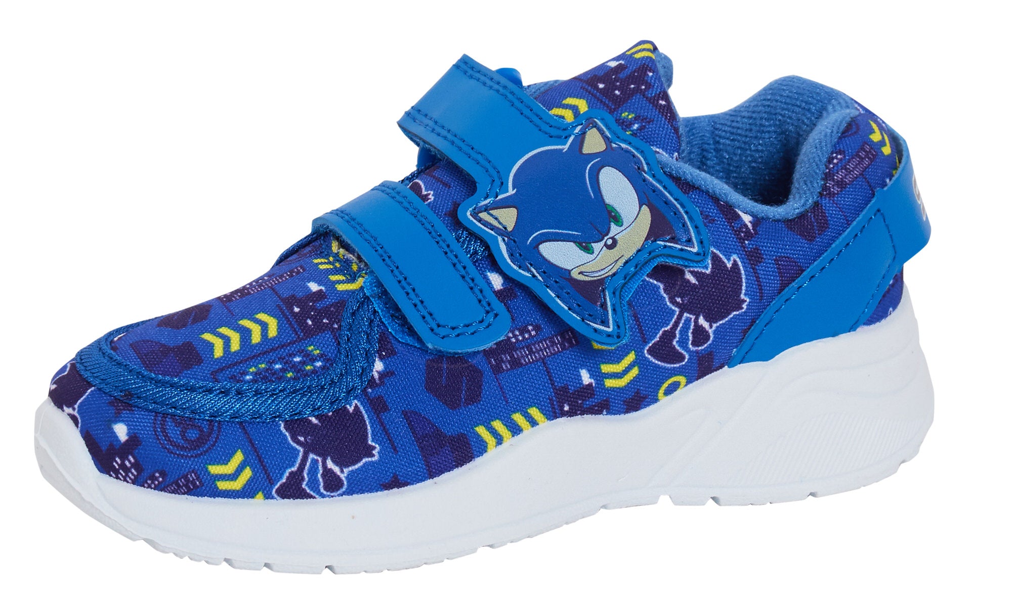 Boys Sonic The Hedgehog Trainers Kids Gamer Lightweight Sports Shoes Easy Fasten