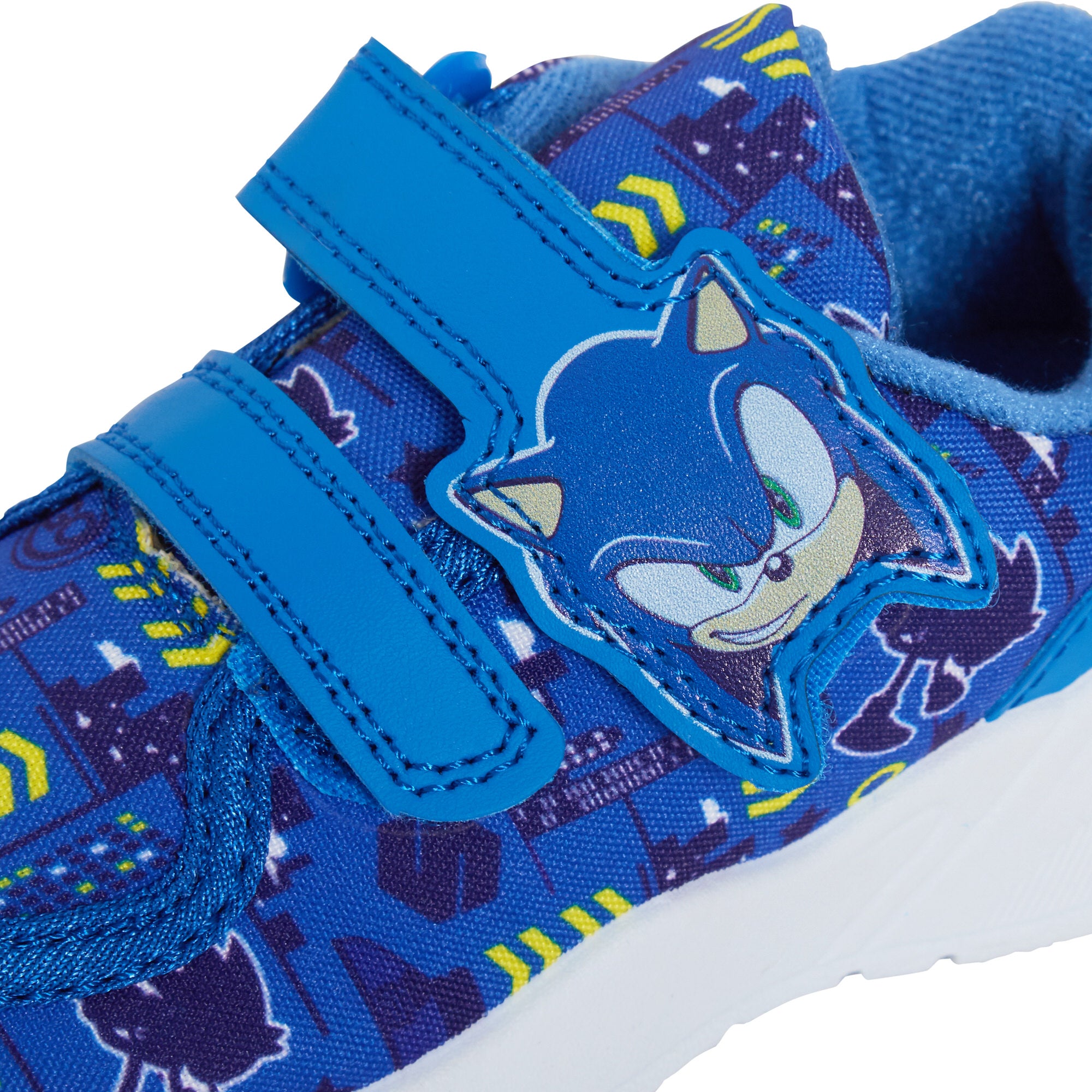 Boys Sonic The Hedgehog Trainers Kids Gamer Lightweight Sports Shoes Easy Fasten