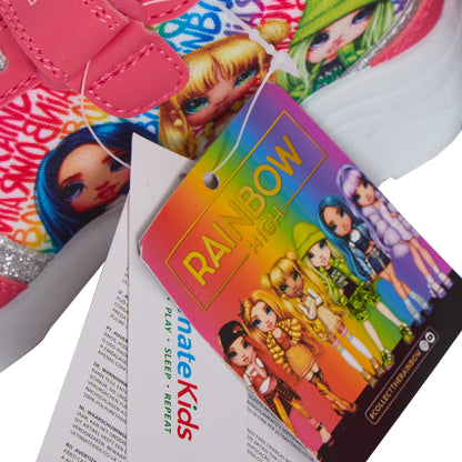 Rainbow High Girls Trainers Kids Fashion Doll Easy Touch Fasten Sports Shoes