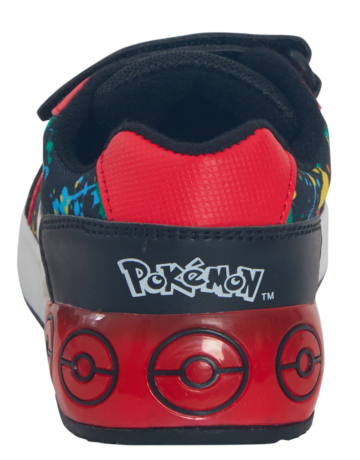 Kids Pokemon Light Up Trainers Pokeball Touch Fasten Sports Shoes With Lights