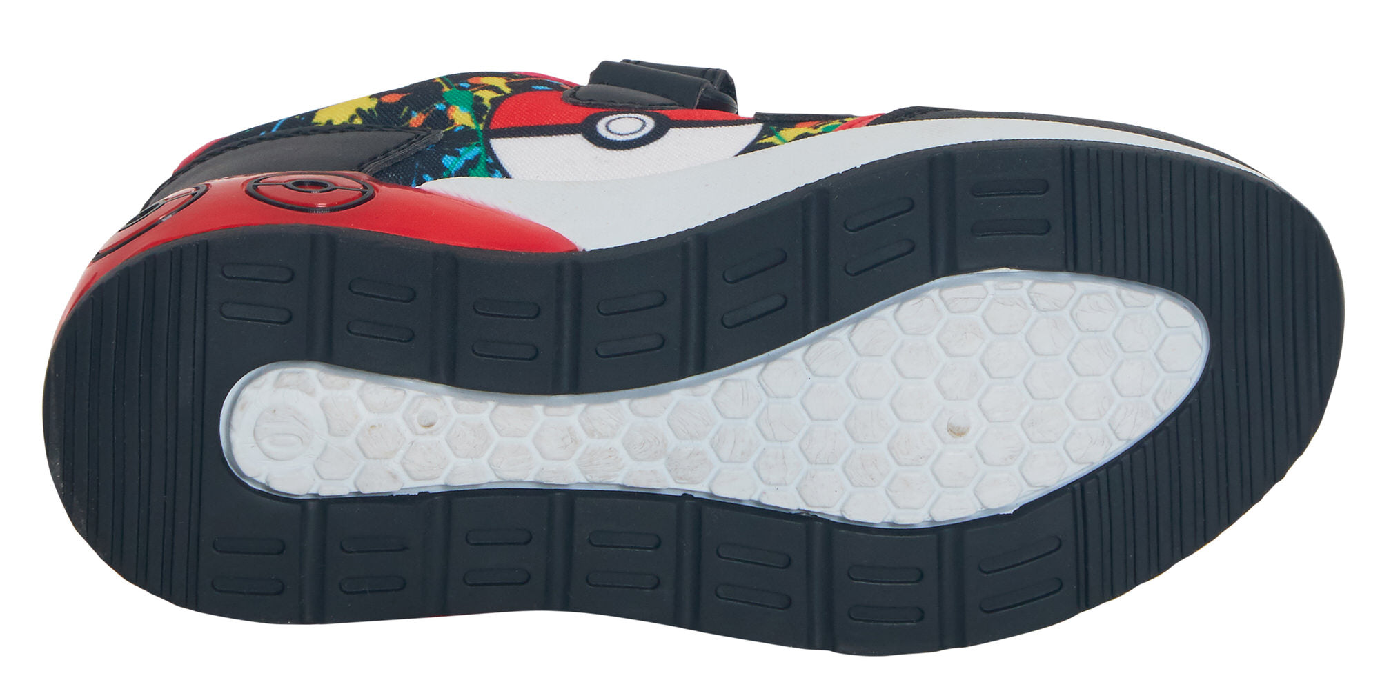 Kids Pokemon Light Up Trainers Pokeball Touch Fasten Sports Shoes With Lights