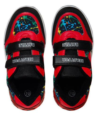 Kids Pokemon Light Up Trainers Pokeball Touch Fasten Sports Shoes With Lights