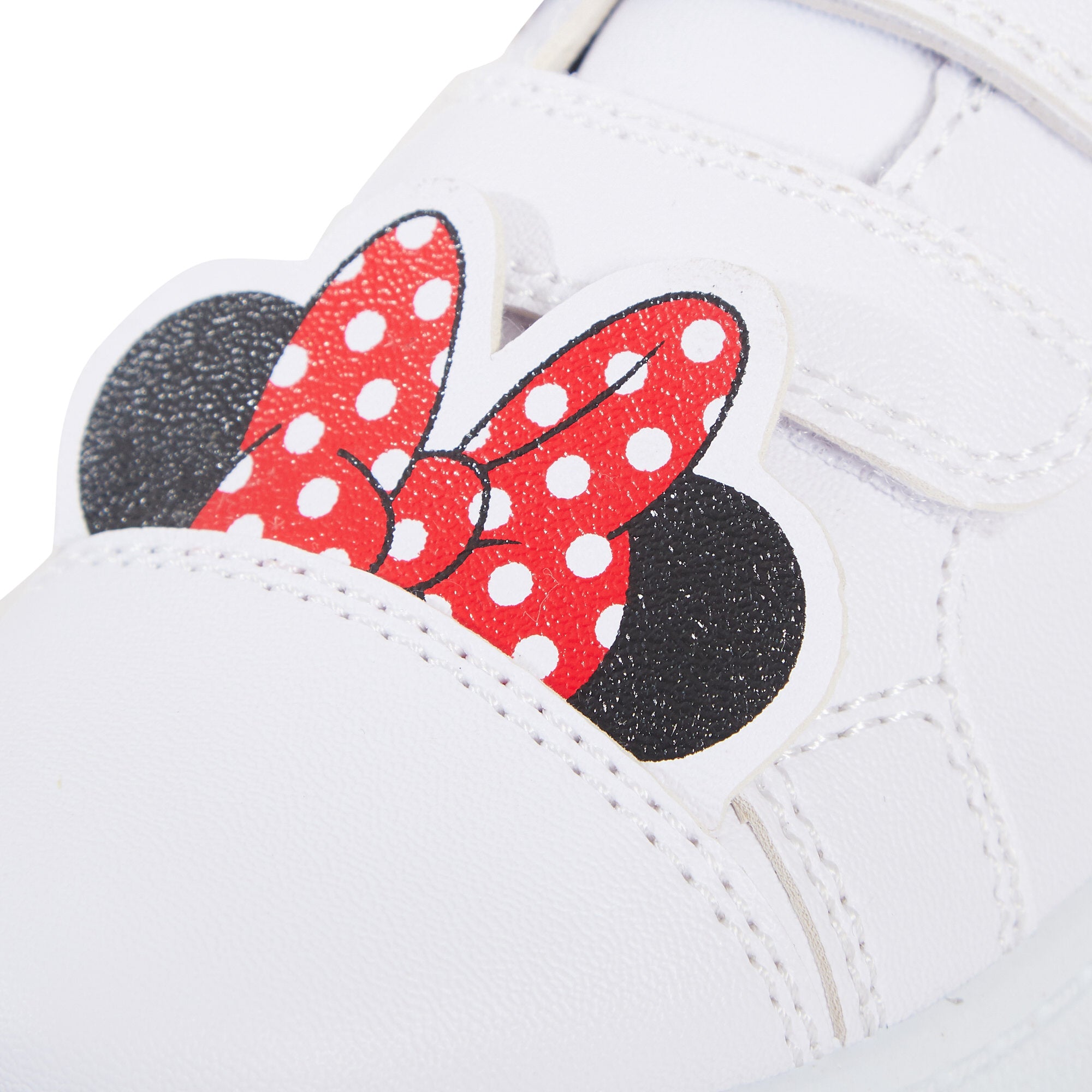 Girls Disney Minnie Mouse Trainers 3D Ears White Sports Shoes Plimsoll Pumps