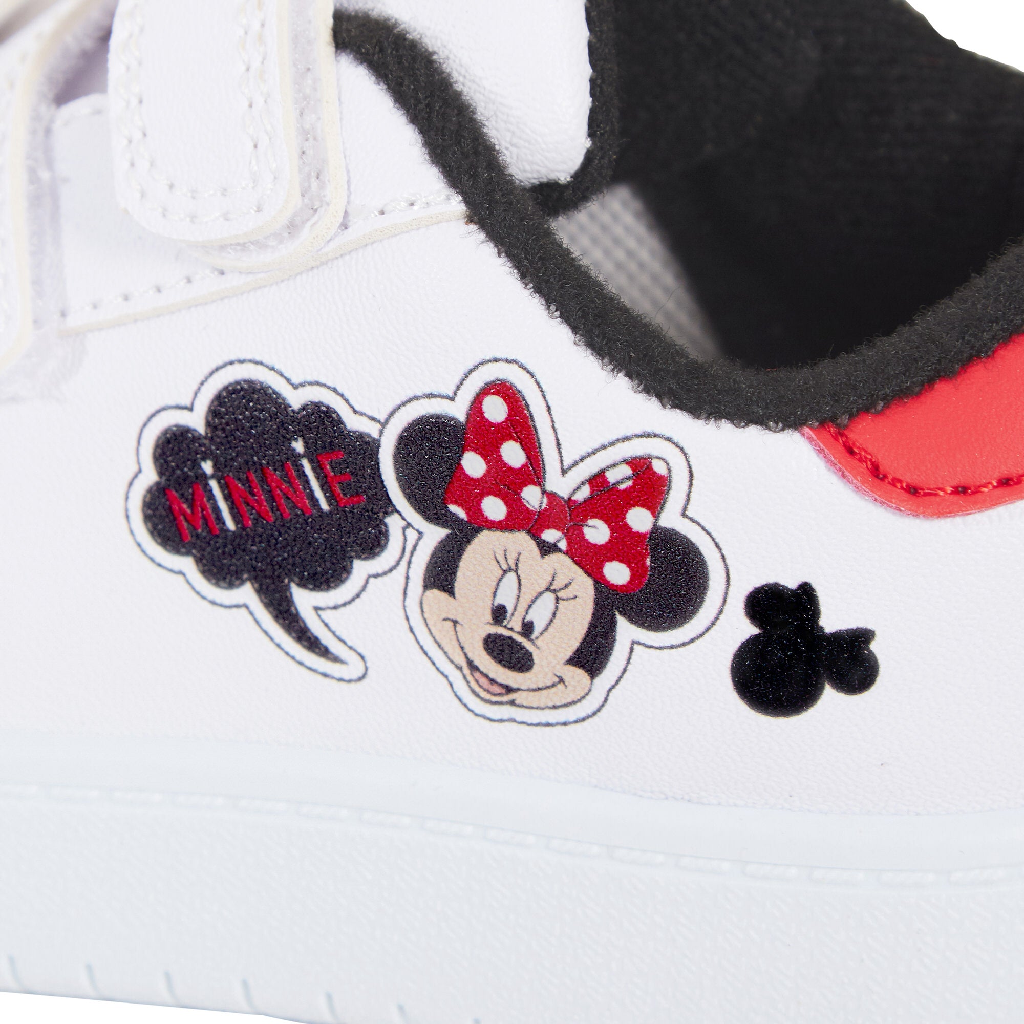 Girls Disney Minnie Mouse Trainers 3D Ears White Sports Shoes Plimsoll Pumps