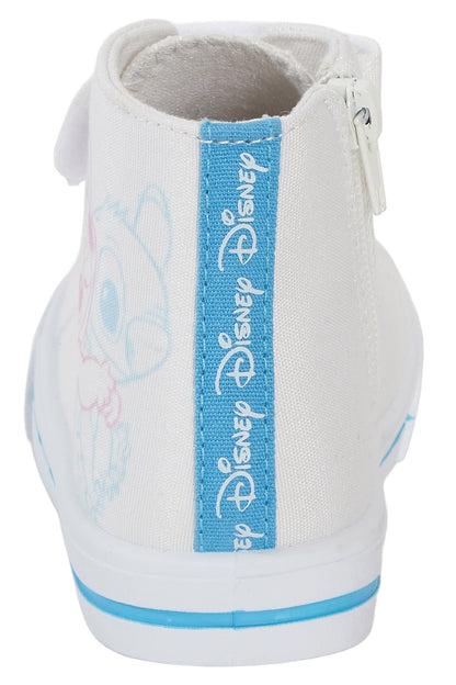 Girls Disney Stitch Hi Top Trainers Canvas Pumps Kids Teens Angel Sports Shoes
