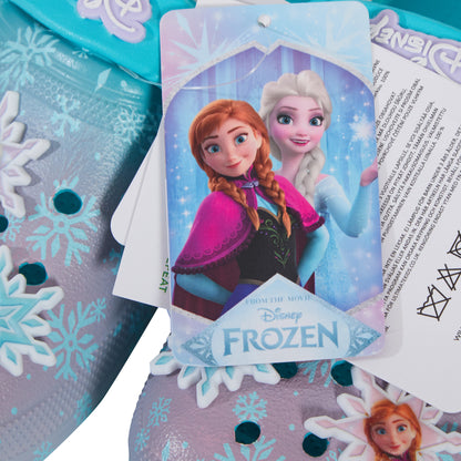 Disney Frozen Clogs Sandals + Charms Badges Kids Elsa Anna Sliders Beach Shoes