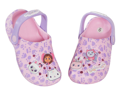 Girls Gabby's Dollhouse Clogs Sandals + Charms Badges Kids Sliders Indoor Shoes