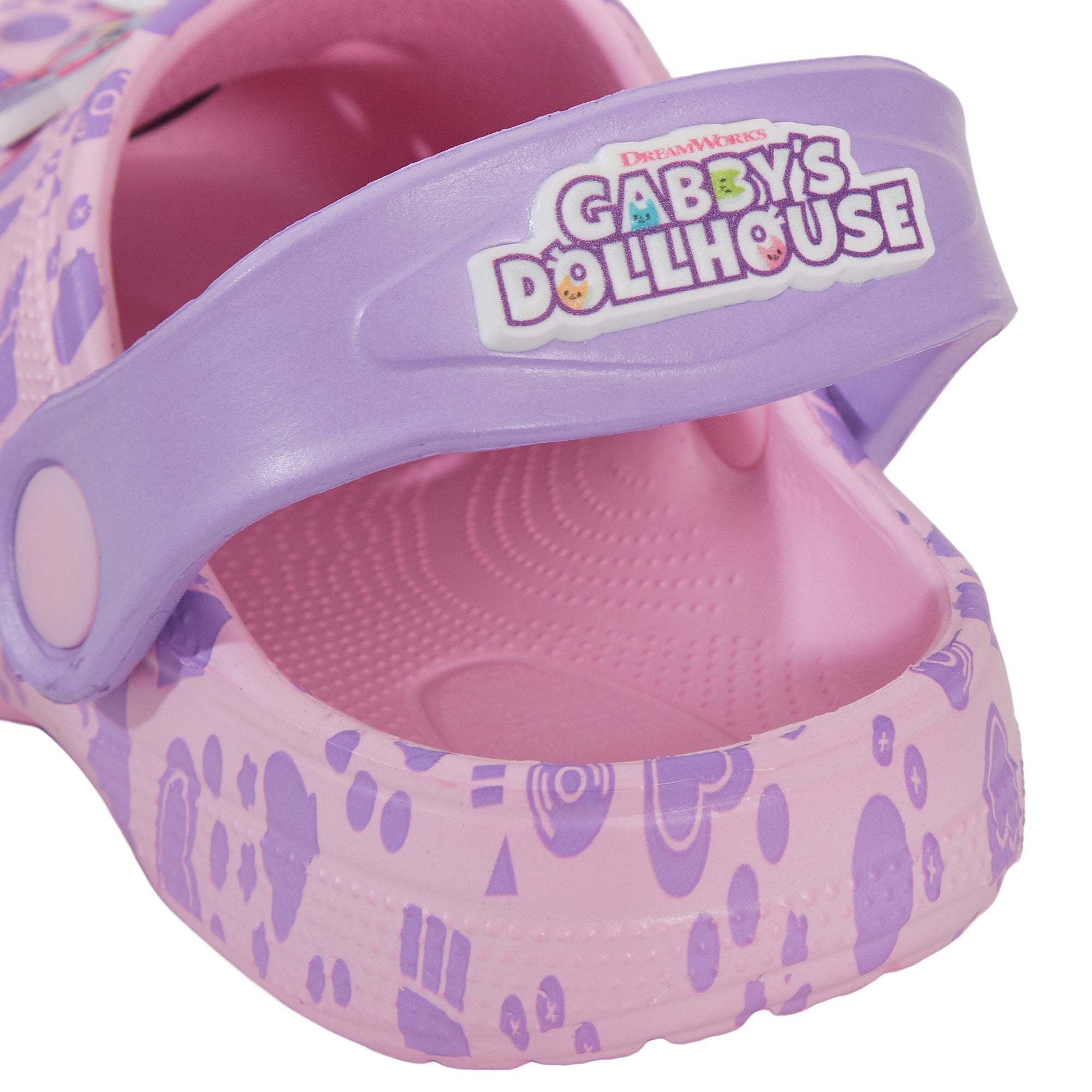 Girls Gabby's Dollhouse Clogs Sandals + Charms Badges Kids Sliders Indoor Shoes