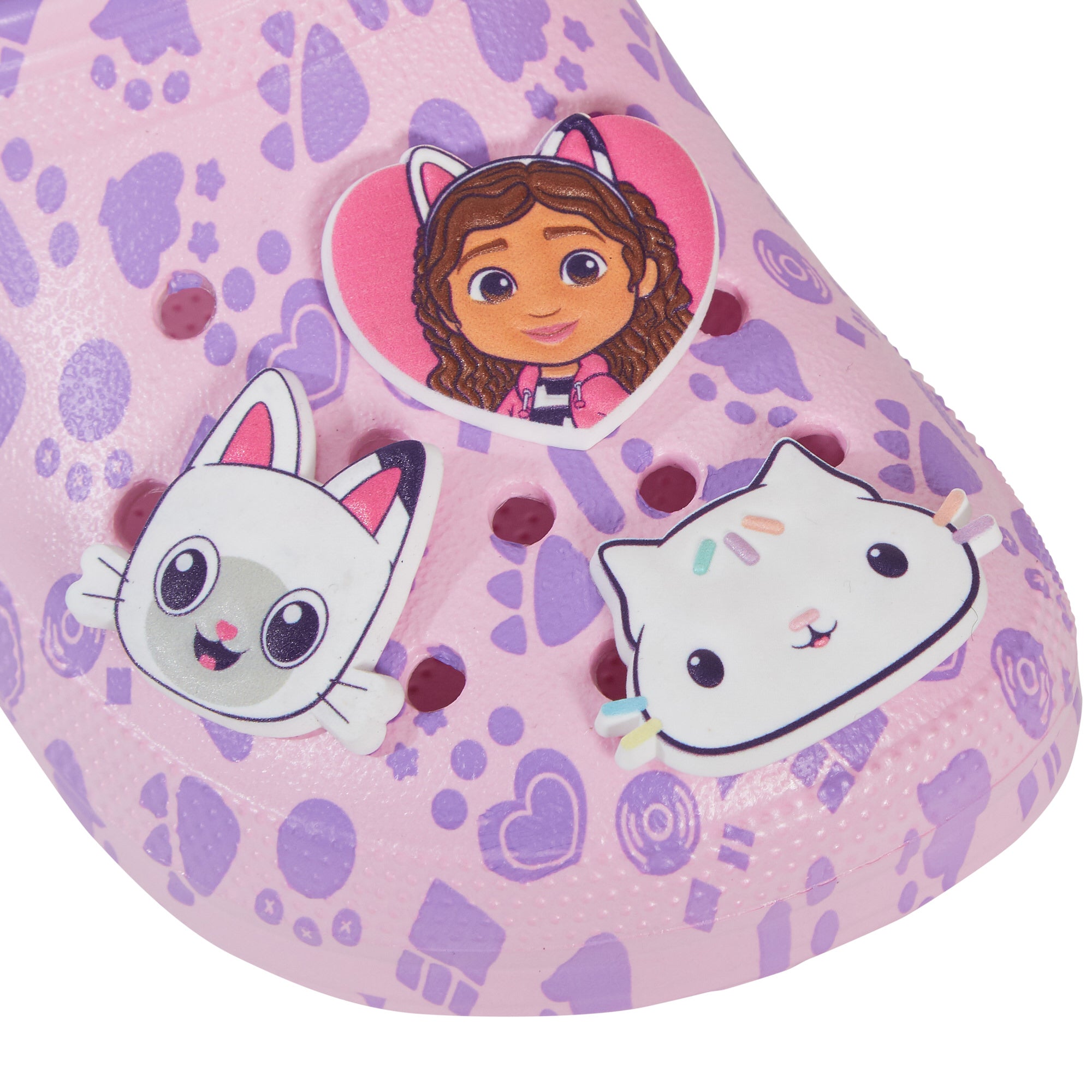 Girls Gabby's Dollhouse Clogs Sandals + Charms Badges Kids Sliders Indoor Shoes
