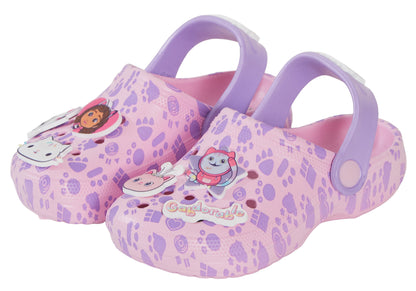Girls Gabby's Dollhouse Clogs Sandals + Charms Badges Kids Sliders Indoor Shoes