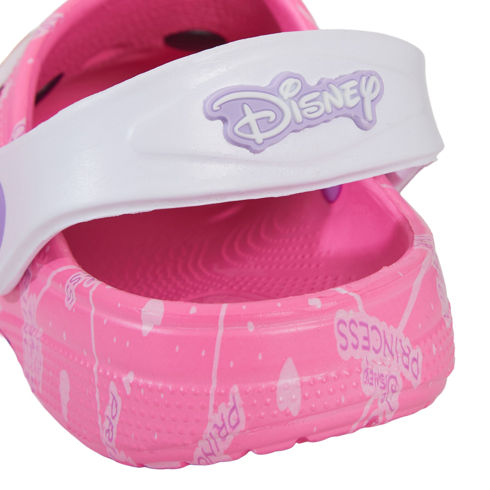 Disney Princess Clogs Sandals + Charms Badges Kids Princess Sliders Indoor Shoes