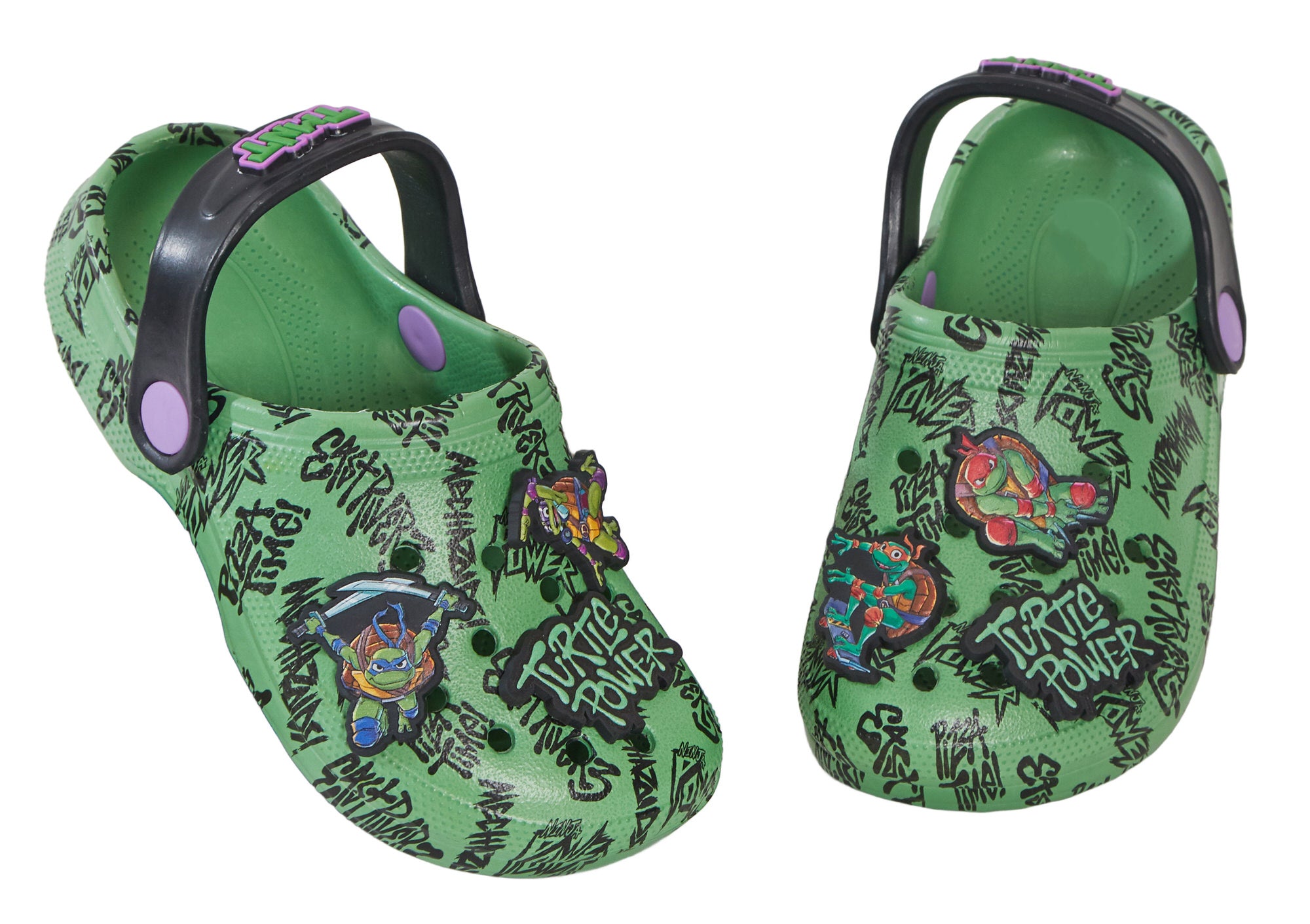 Boys Teenage Mutant Ninja Turtles Clogs Sandals Charms TMNT Sliders Indoor Shoes