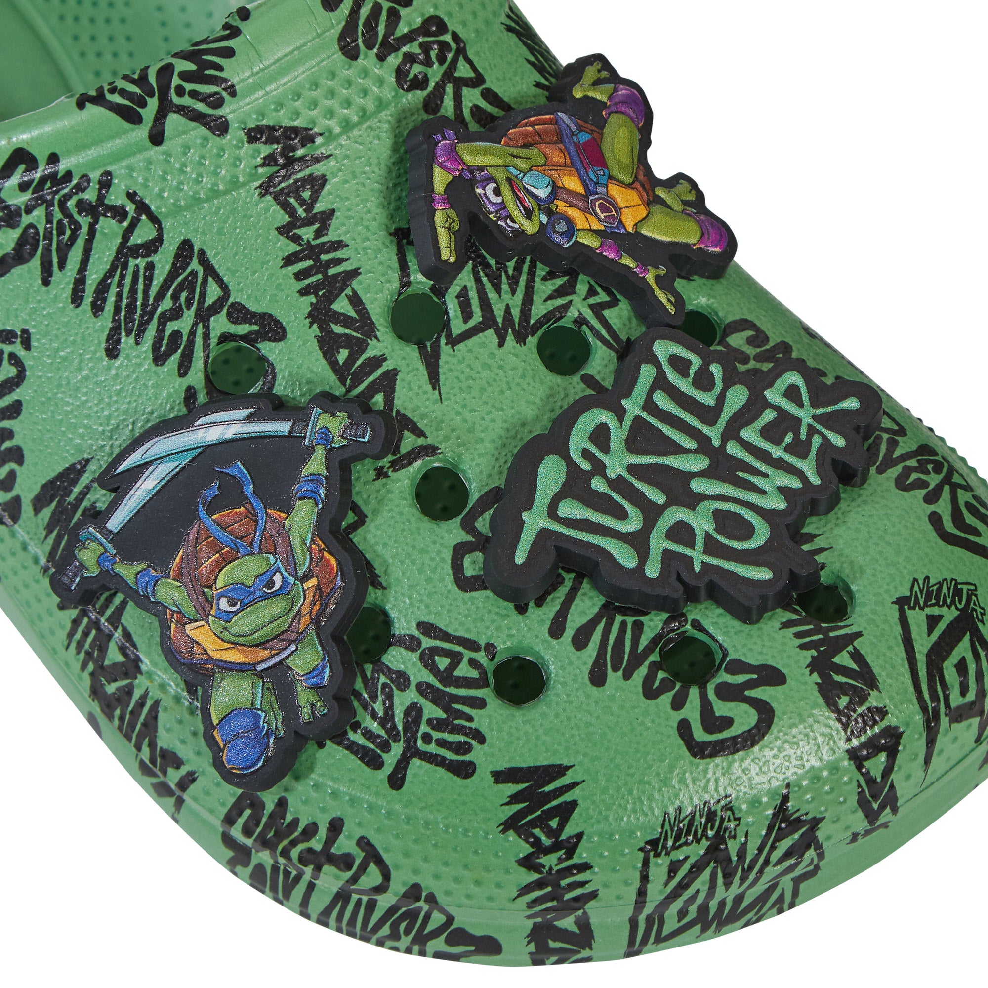 Boys Teenage Mutant Ninja Turtles Clogs Sandals Charms TMNT Sliders Indoor Shoes