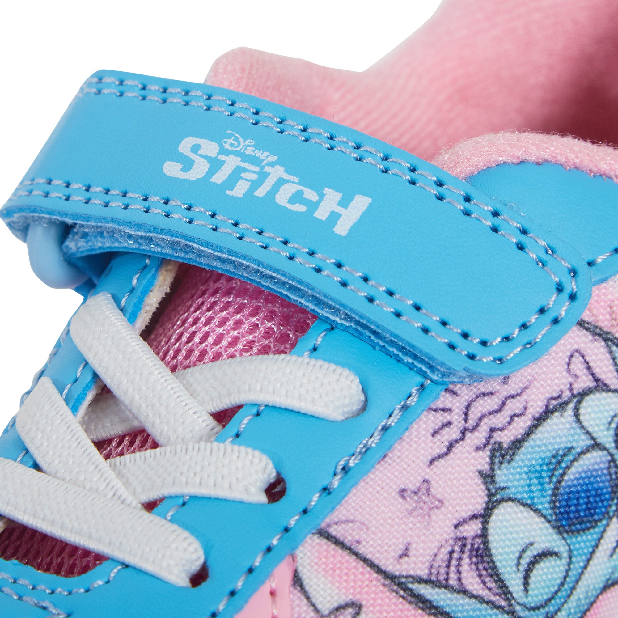 Girls Disney Stitch Trainers Kids Angel Easy Touch Fasten Sports Shoes Sneakers