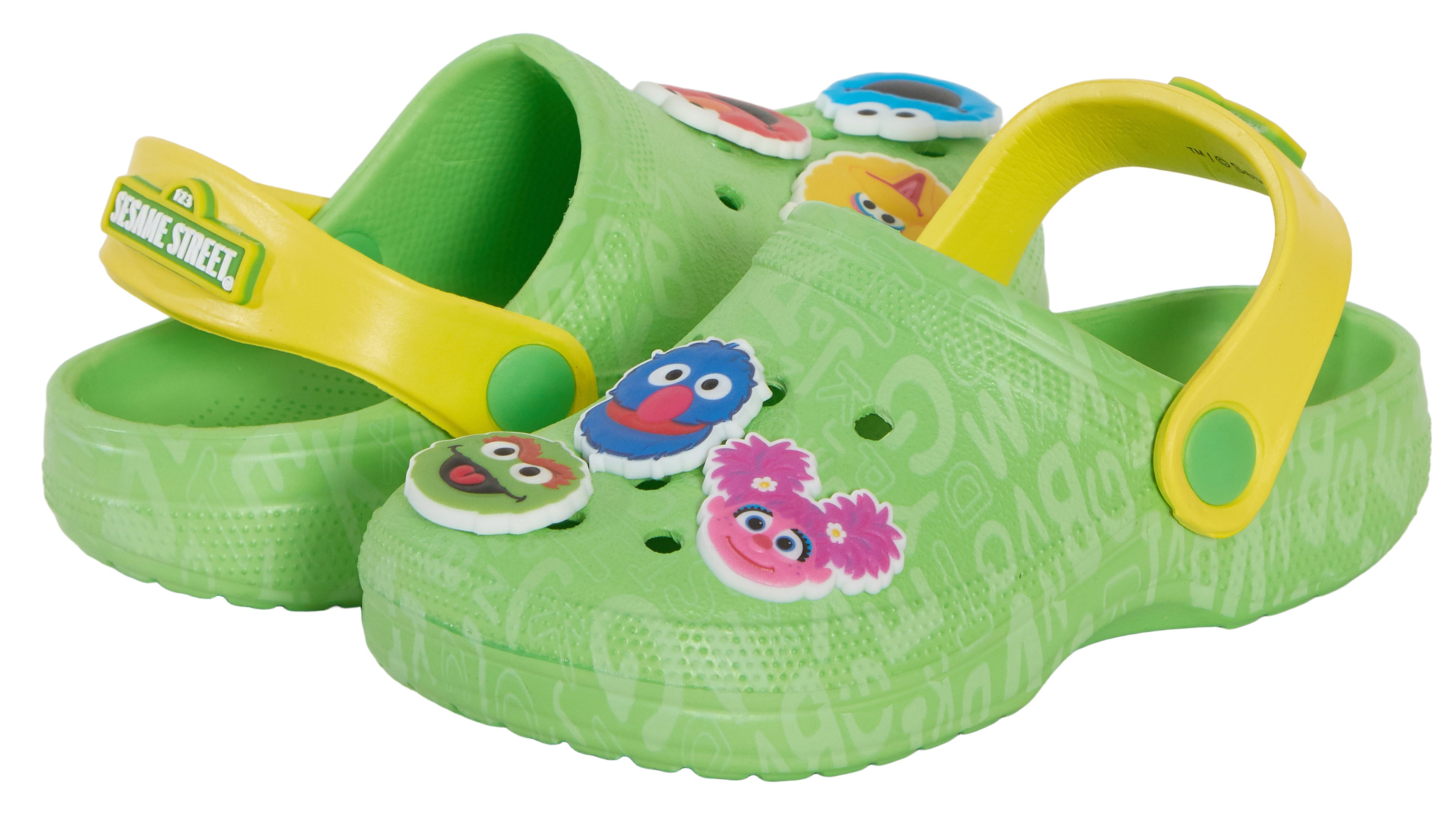 Girls Boys Sesame Street Clogs Sandals + Charms Badges Elmo Kids Indoor Shoes