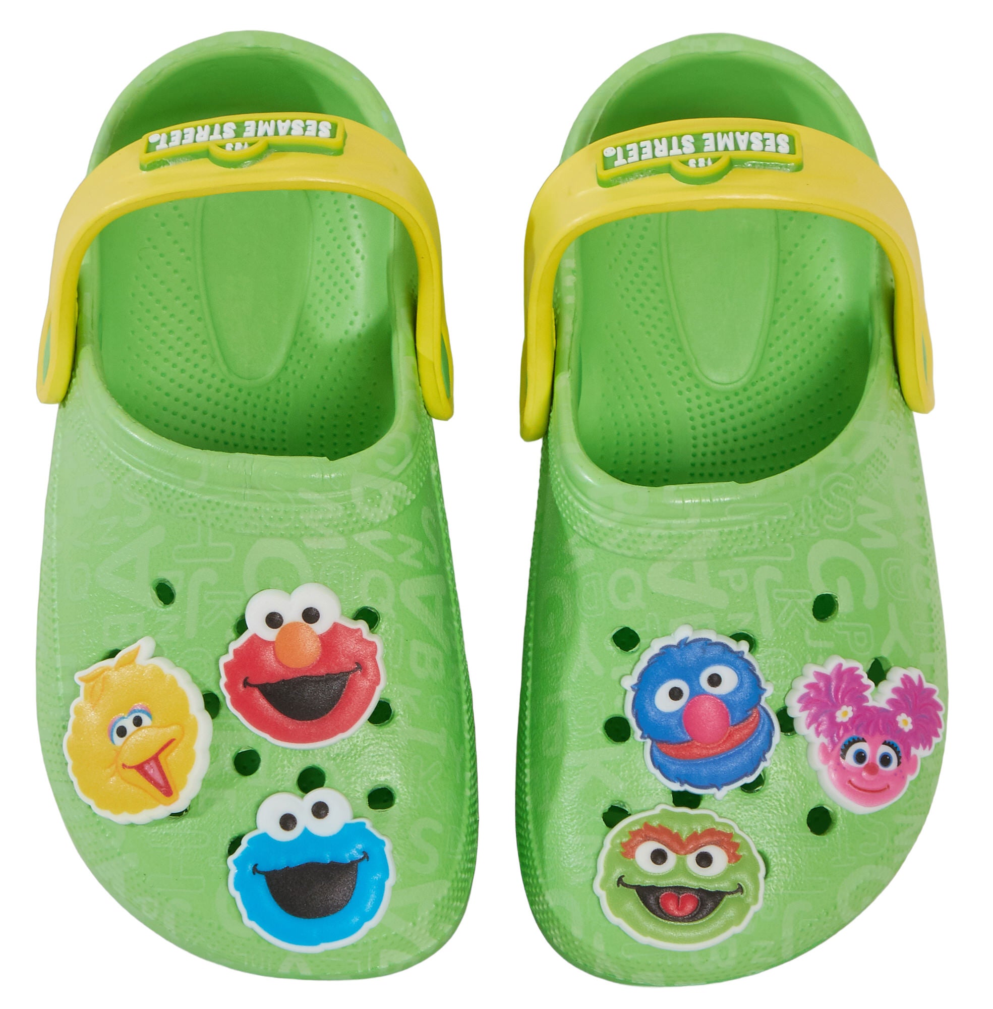 Girls Boys Sesame Street Clogs Sandals + Charms Badges Elmo Kids Indoor Shoes