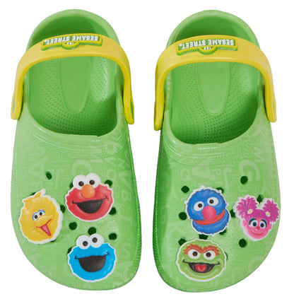 Girls Boys Sesame Street Clogs Sandals + Charms Badges Elmo Kids Indoor Shoes