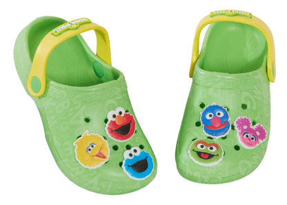 Girls Boys Sesame Street Clogs Sandals + Charms Badges Elmo Kids Indoor Shoes
