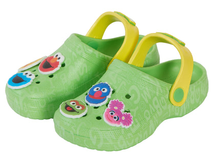 Girls Boys Sesame Street Clogs Sandals + Charms Badges Elmo Kids Indoor Shoes