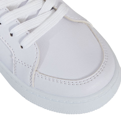 Girls Disney Stitch Trainers Lace Up White Stitch & Angel Sports Shoes Pumps