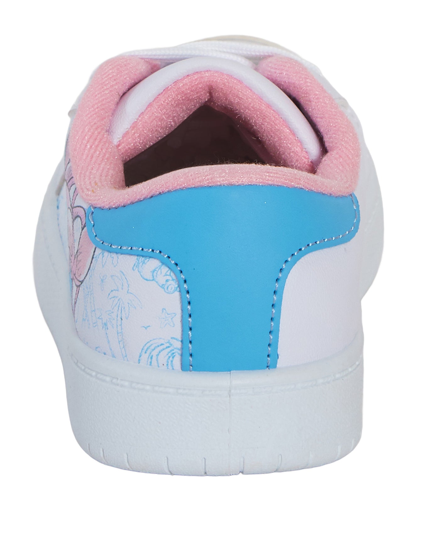 Girls Disney Stitch Trainers Lace Up White Stitch & Angel Sports Shoes Pumps