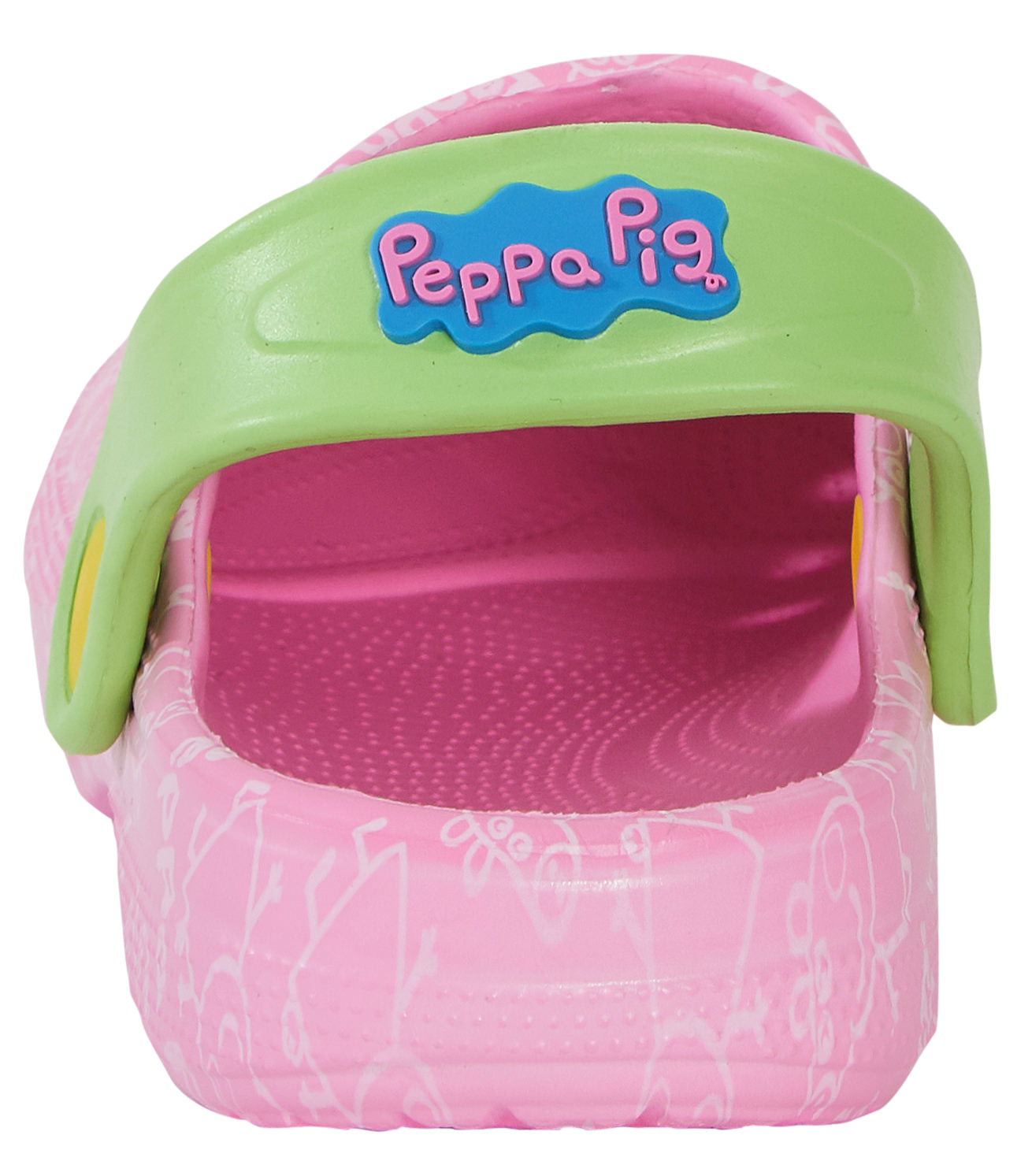 Girls Peppa Pig Clogs Sandals + Charms Badges Kids Peppa Indoor Shoes Sliders