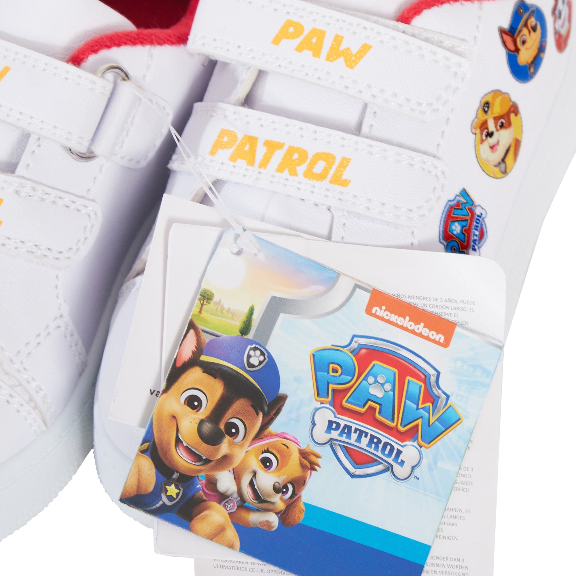 Kids Paw Patrol Trainers Chase Marshall White Sports Shoe Tennis Plimsolls Pumps